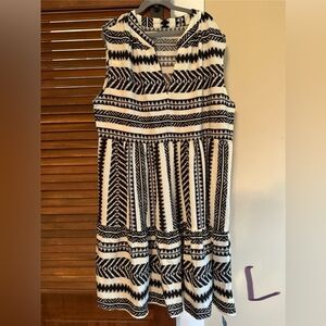 Cupshe Black and White Striped Swim Coverup